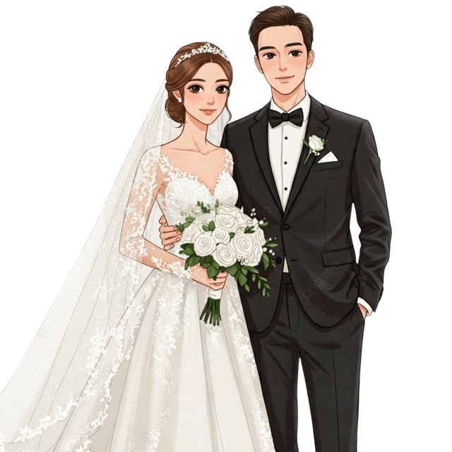 Hochzeitspaar im westlichen stil braut und bräutigam, brautpaar, braut und bräutigam, westliches paar png bild und clipart zum kostenlosen download photoroom